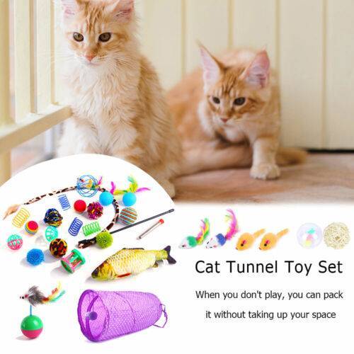 33 Pack Pet Toys - Cat Durable Cotton Rope Pull Teeth Clean Chew Toy Set